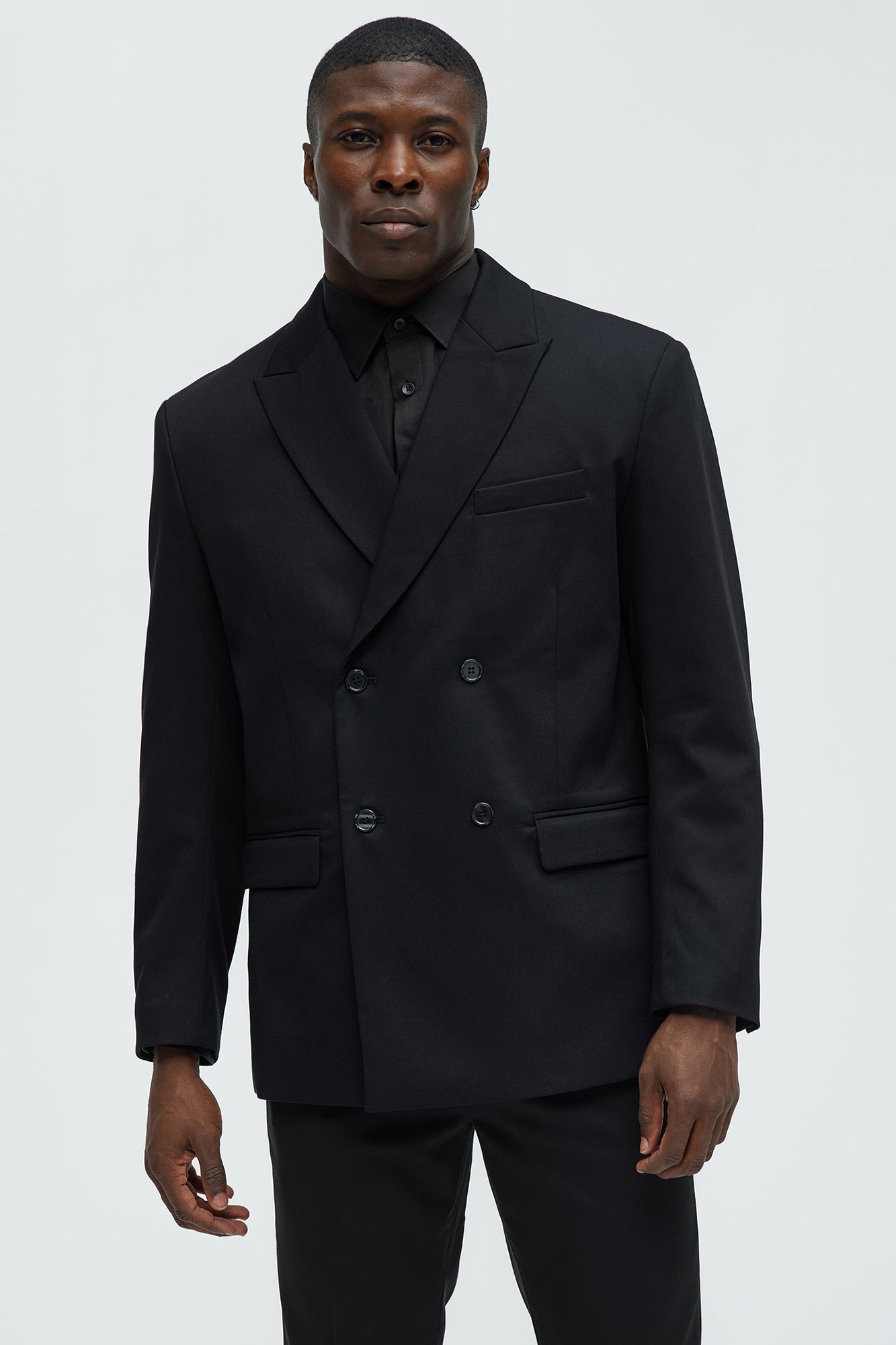 Gabardine Double Breasted Blazer